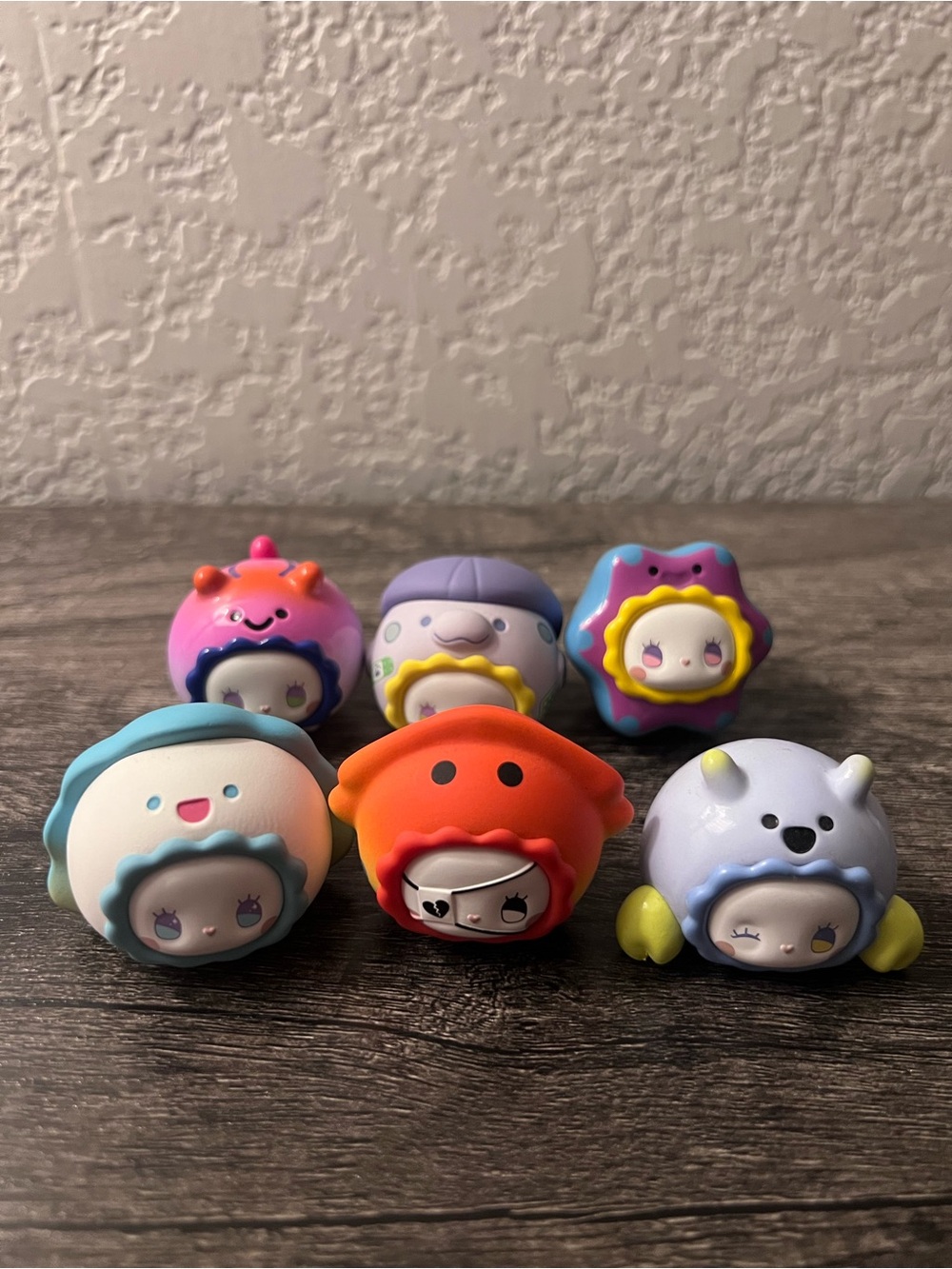 EMMA Ocean Bubble Beans Mini Lot of 6 Blind Box Collectible Jelly Bean Figures